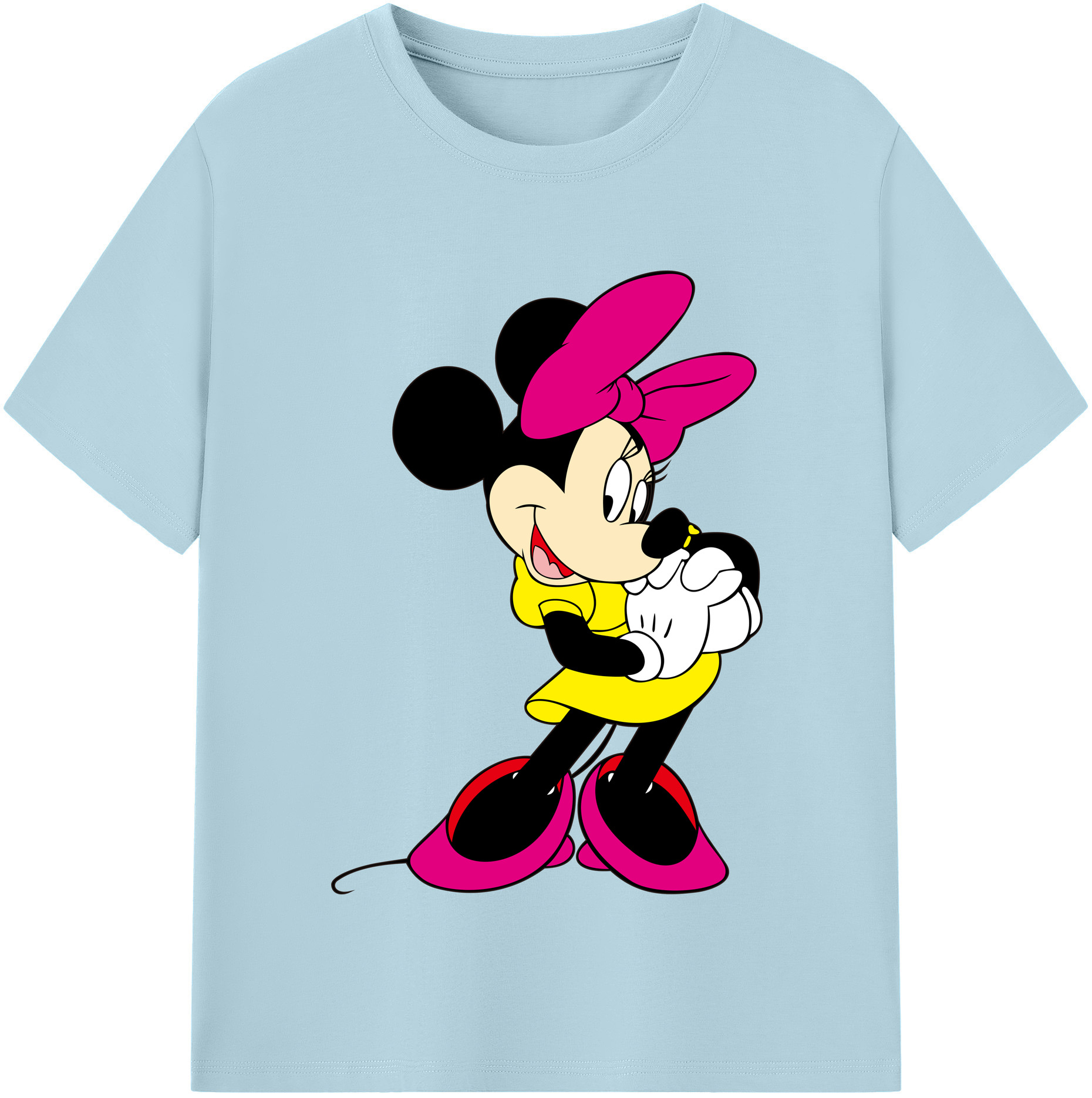 （画像用） ミッキーマウス Mickey Mouse 綿100％半袖Tシャツ（フロントプリント）
